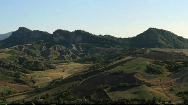 paesaggio del balcone - San Gerolamo e un devoto